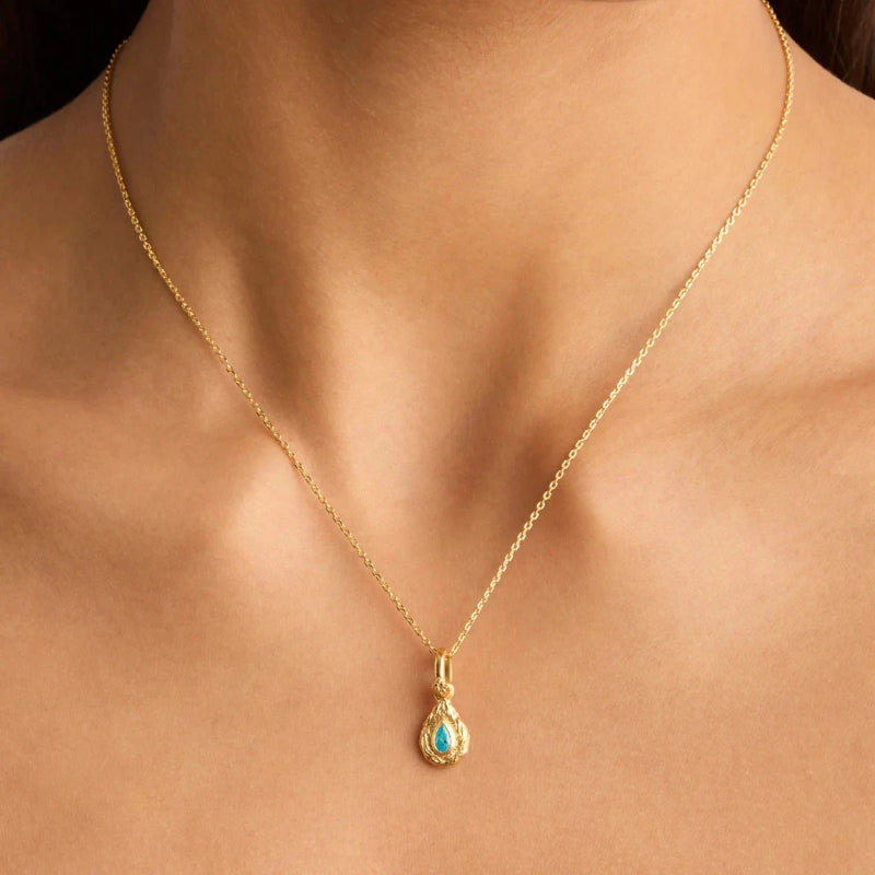 Collier Pendentif Pierre de Naissance Colorée