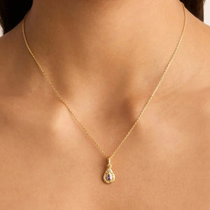 Collier Pendentif Pierre de Naissance Colorée