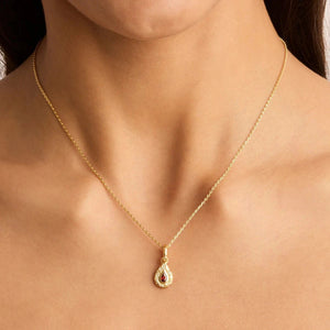 Collier Pendentif Pierre de Naissance Colorée