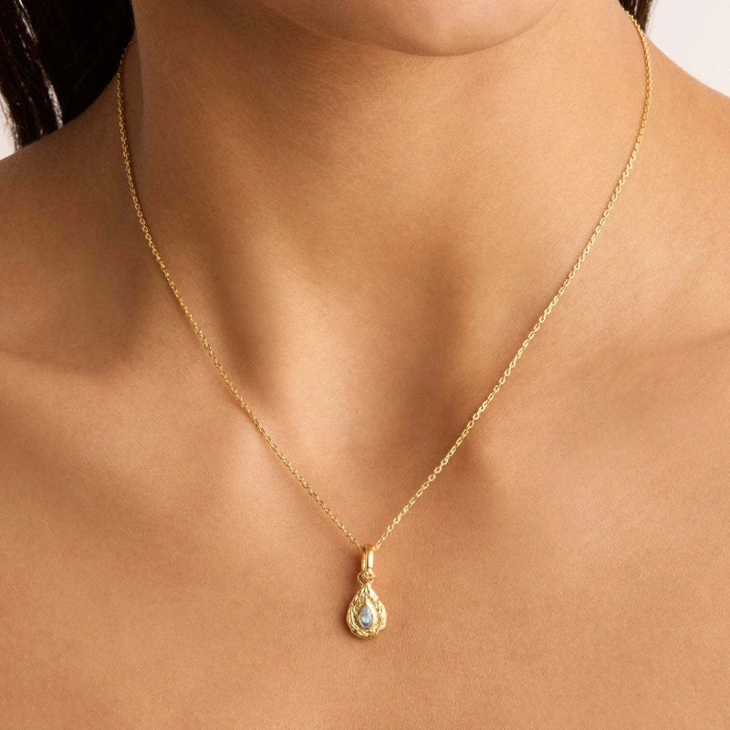 Collier Pendentif Pierre de Naissance Colorée