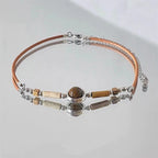 Collier Pendentif Ras de Cou Oeil de Tigre