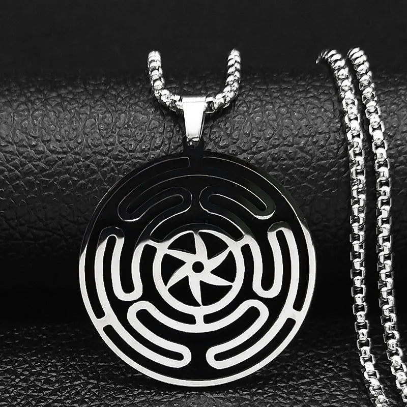 Wiel van Hecate Wicca Hekserij Strophalos Hanger Ketting