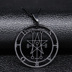 Collier Pendentif Sigil de Démon noir