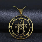 Collier Pendentif Sigil de Démon or