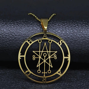 Collier Pendentif Sigil de Démon or