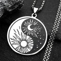 Collier Pendentif Soleil et Lune Yin Yang