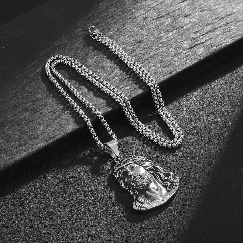 Halsketting Hanger Hoofd van Jezus Christus 