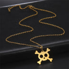 Collier Pendentif Tête de Mort or