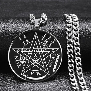 Collier Pentagramme Pendentif Tetragramme Solomon