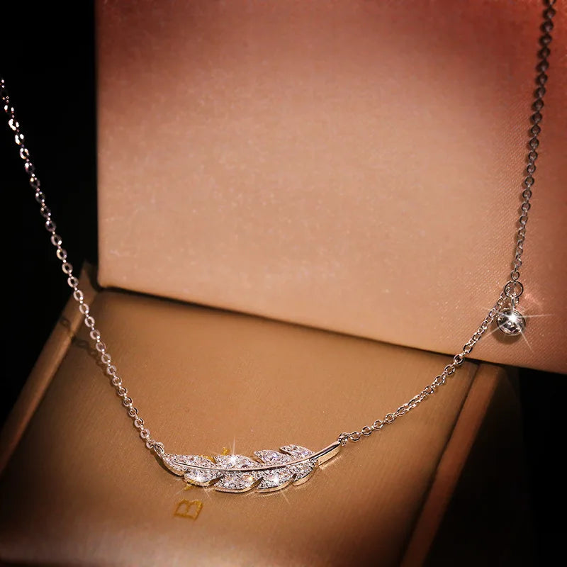 Glinsterende veerketting voor dames