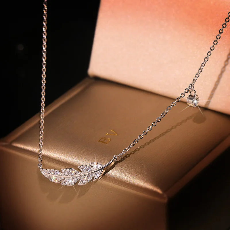 Glinsterende veerketting voor dames