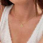 Damesketting met engelenvleugelhanger zilver