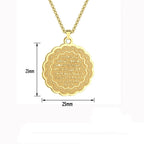 Damesketting met Arabische Ayatul Kursi hanger 