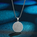 Damesketting met Arabische Ayatul Kursi hanger in zilver