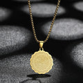 Damesketting met Arabische Ayatul Kursi hanger in goud