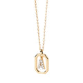 Damesketting met zeshoekige initialenhanger a