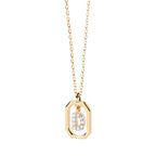 Damesketting met zeshoekige initialenhanger d