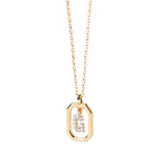 Damesketting met zeshoekige initialenhanger g