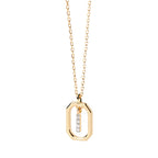 Damesketting met zeshoekige initialenhanger i