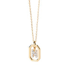 Damesketting met zeshoekige initialenhanger n