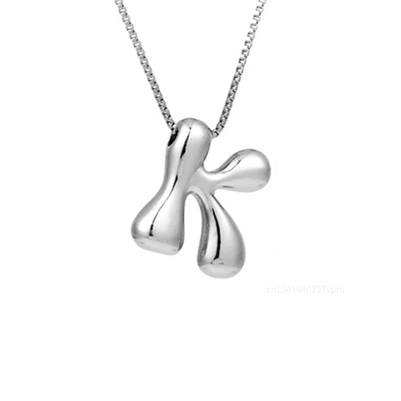 Halsketting voor dames met initiale hanger - letter 