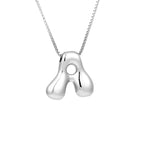Halsketting voor dames met initiale hanger - letter 