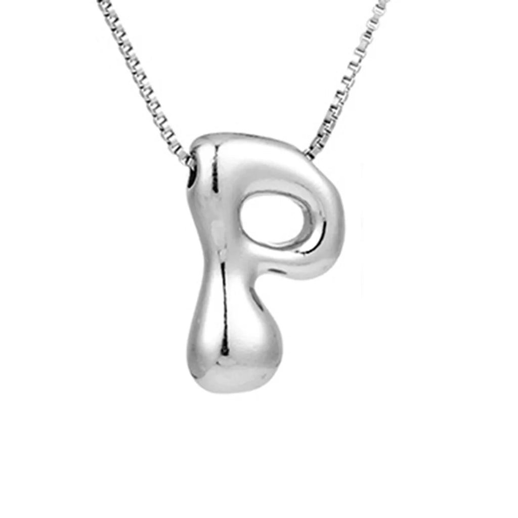 Halsketting voor dames met initiale hanger - letter 