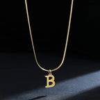 Dames chokerketting met initiaalhanger b
