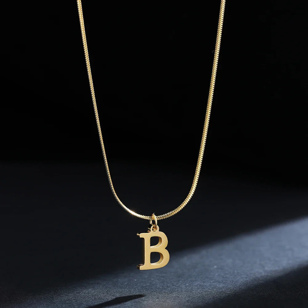 Dames chokerketting met initiaalhanger b