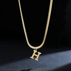 Dames chokerketting met initiaalhanger h