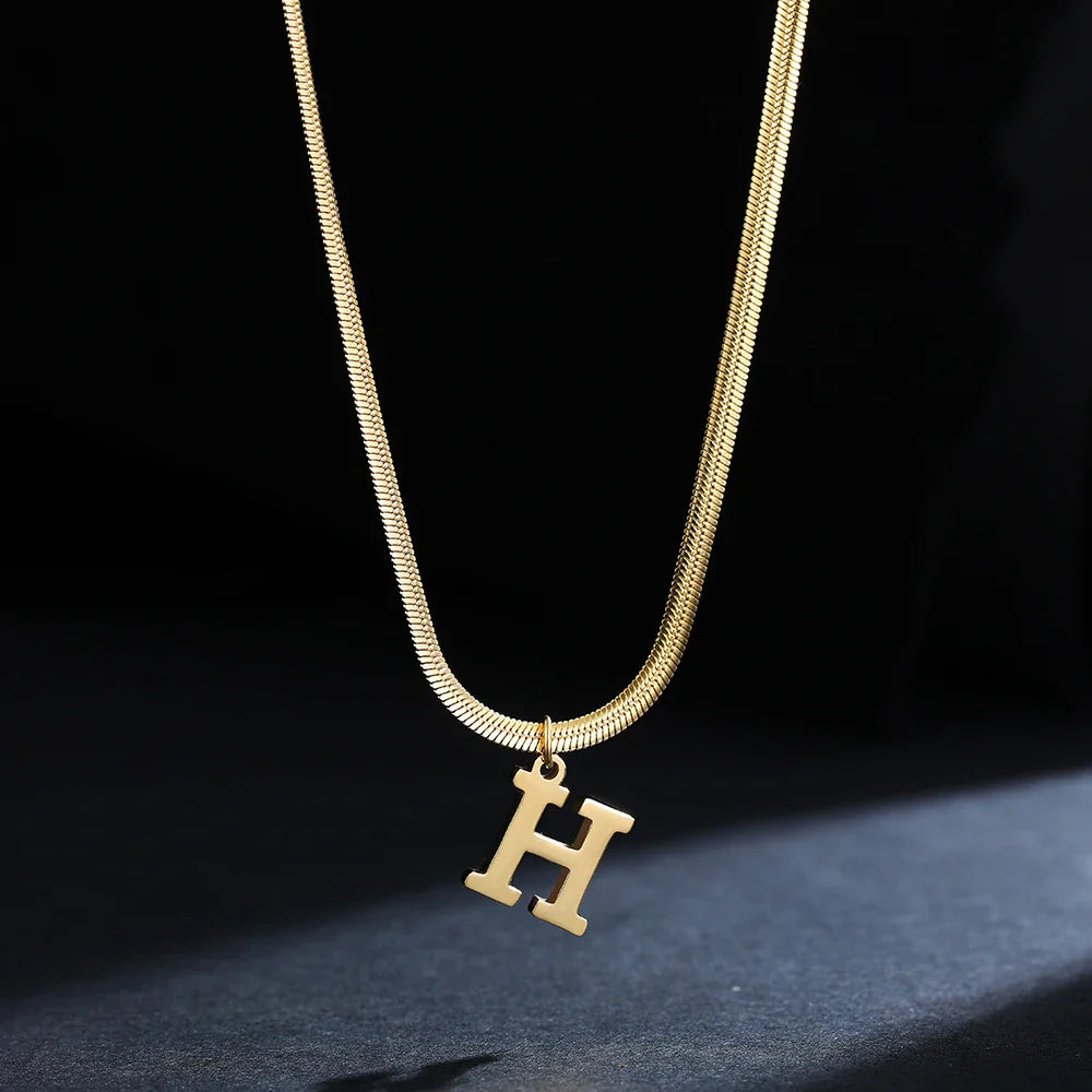 Dames chokerketting met initiaalhanger h