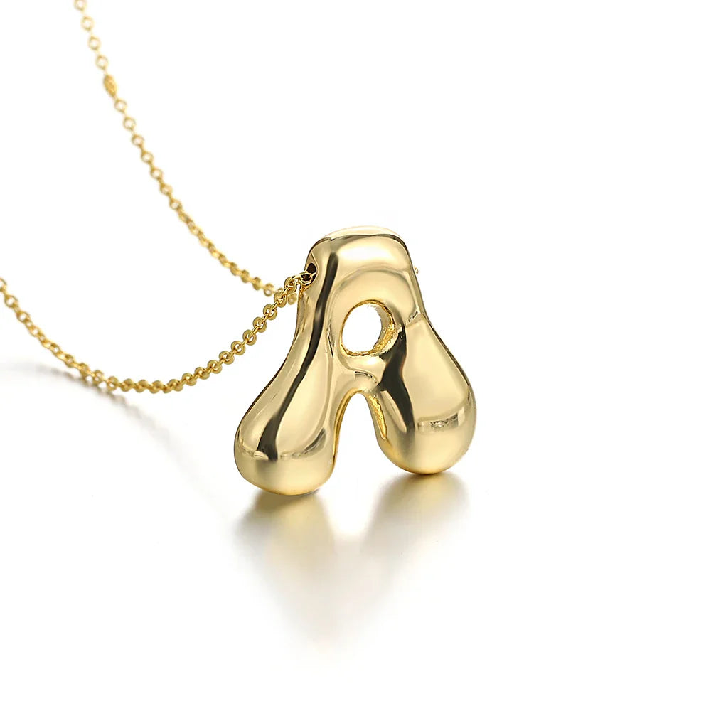 Halsketting voor dames met initiale hanger - letter 