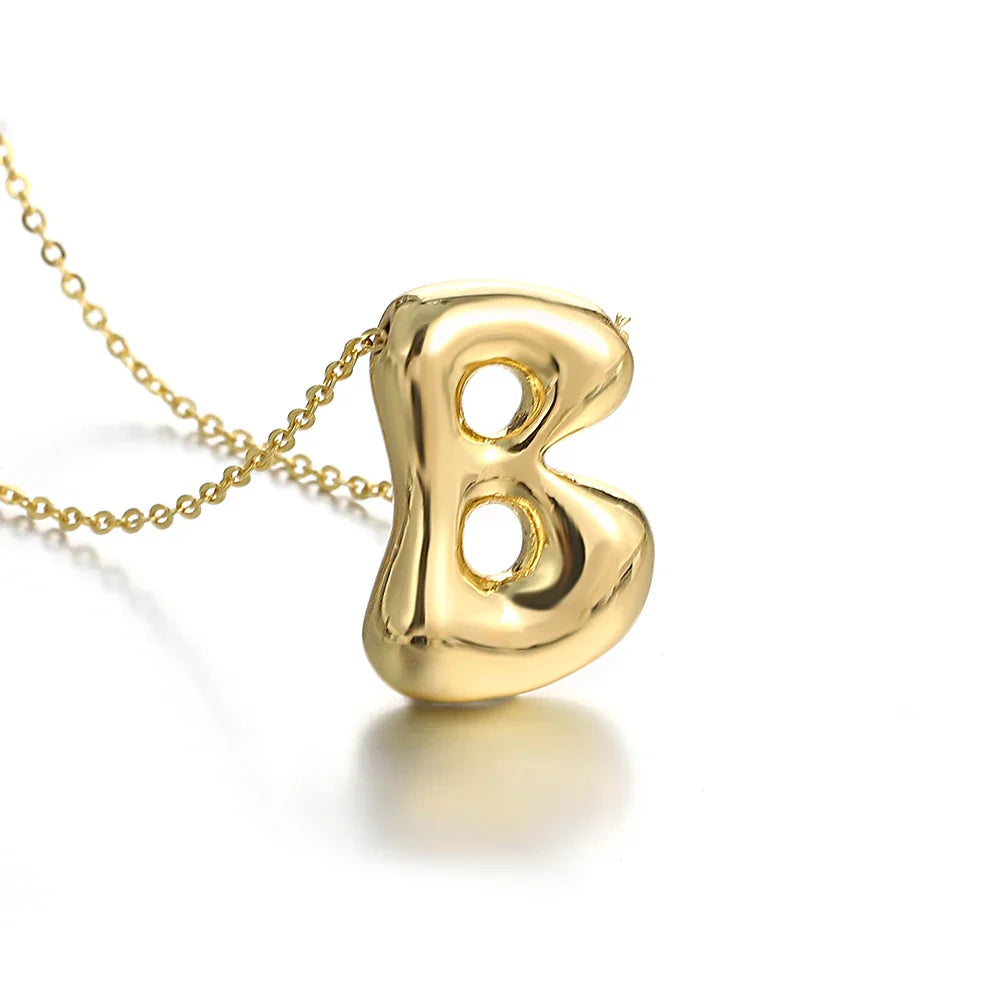 Halsketting voor dames met initiale hanger - letter 