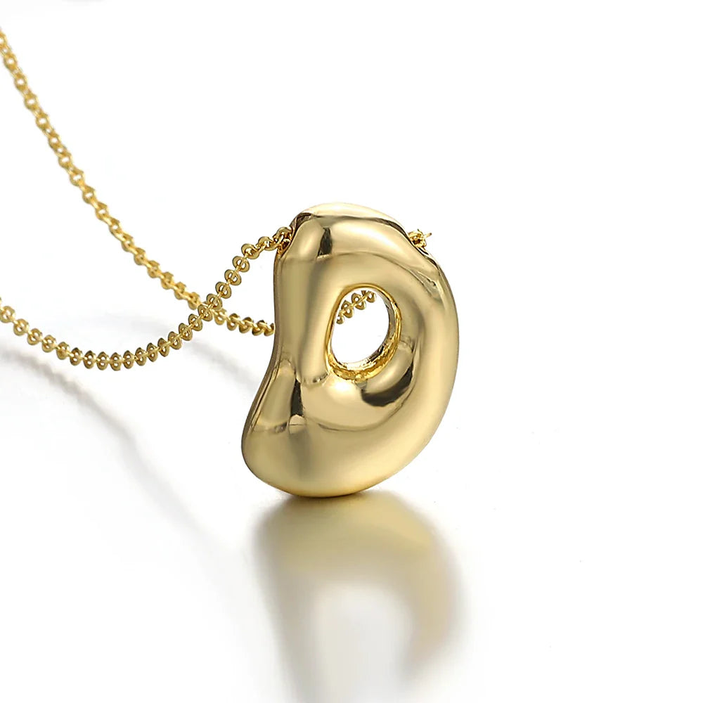 Halsketting voor dames met initiale hanger - letter 