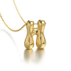 Halsketting voor dames met initiale hanger - letter 