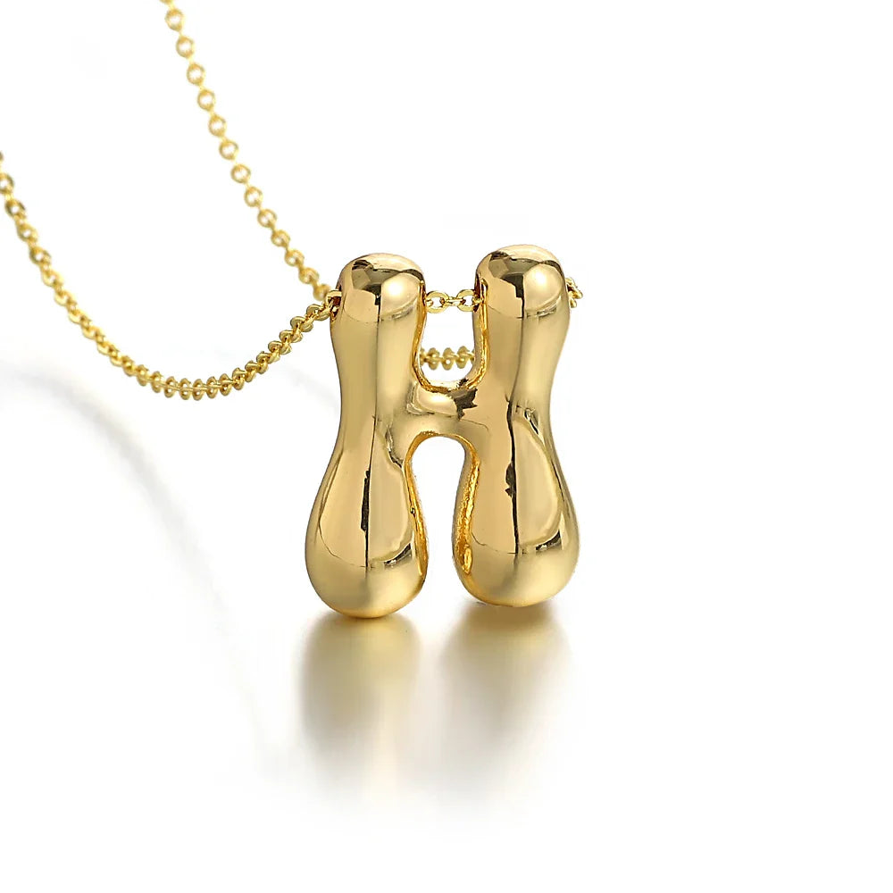 Halsketting voor dames met initiale hanger - letter 