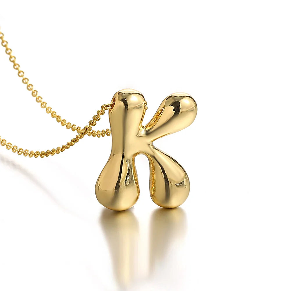 Halsketting voor dames met initiale hanger - letter 