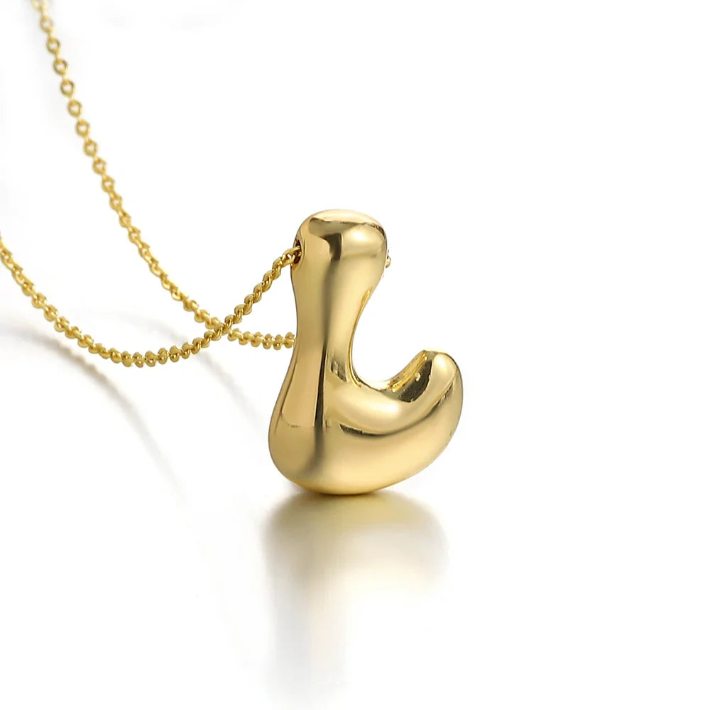 Halsketting voor dames met initiale hanger - letter 