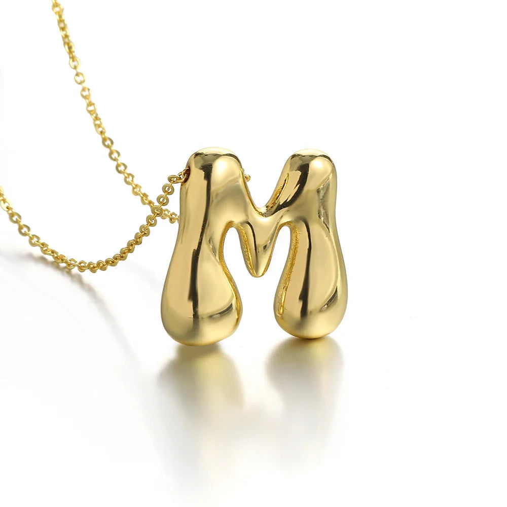 Halsketting voor dames met initiale hanger - letter 