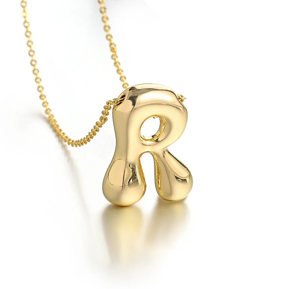 Halsketting voor dames met initiale hanger - letter 