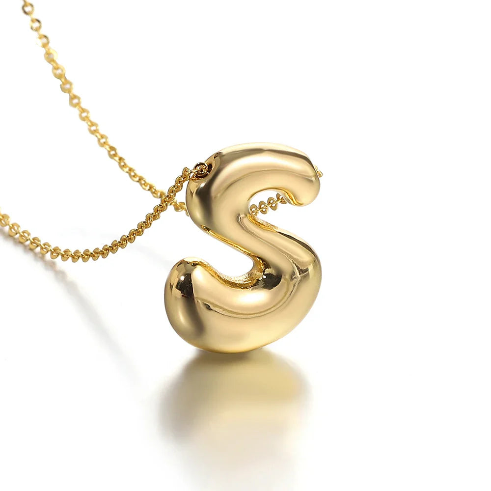 Halsketting voor dames met initiale hanger - letter 