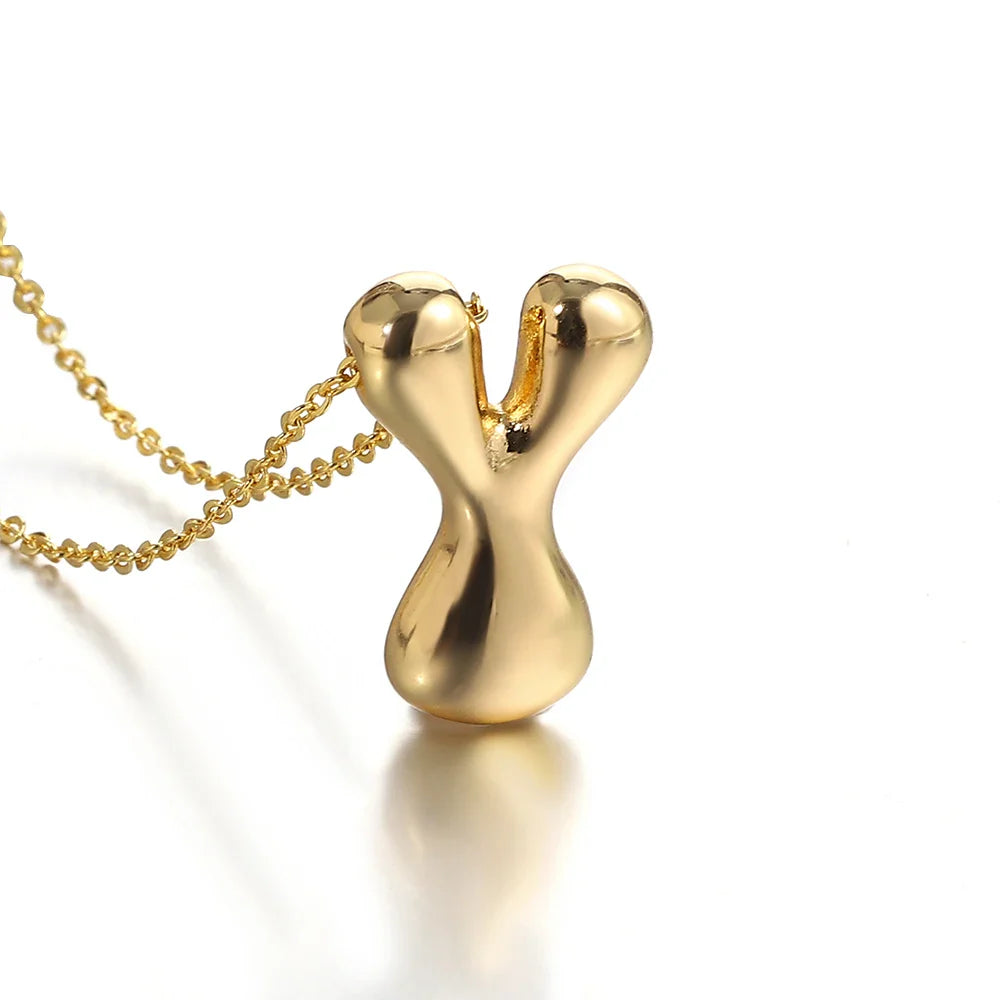 Halsketting voor dames met initiale hanger - letter 