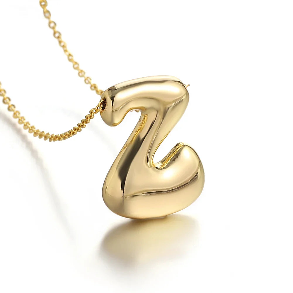 Halsketting voor dames met initiale hanger - letter 