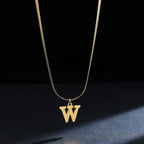 Dames chokerketting met initiaalhanger w