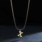Dames chokerketting met initiaalhanger x