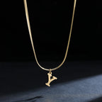 Dames chokerketting met initiaalhanger y