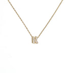 Dames chokerketting met minimalistische initiaalhanger k