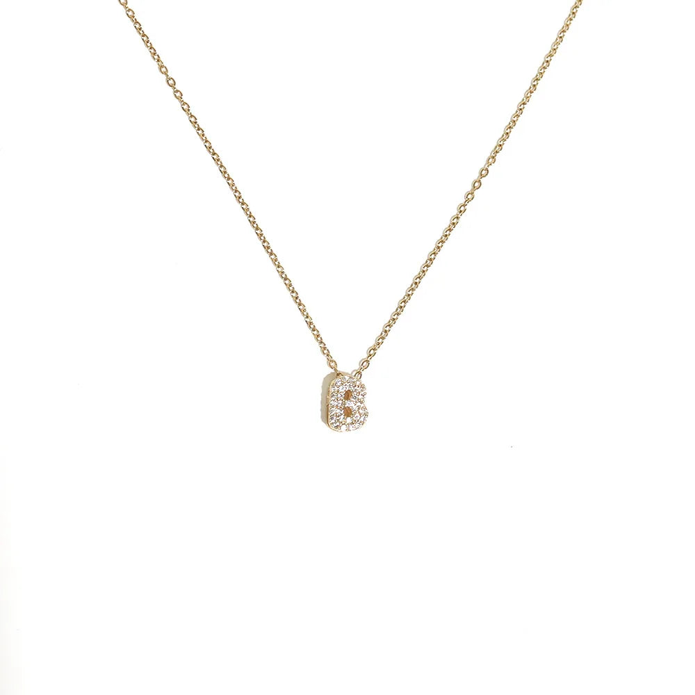 Dames chokerketting met minimalistische initiaalhanger b