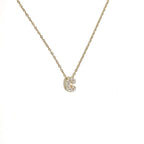 Dames chokerketting met minimalistische initiaalhanger c