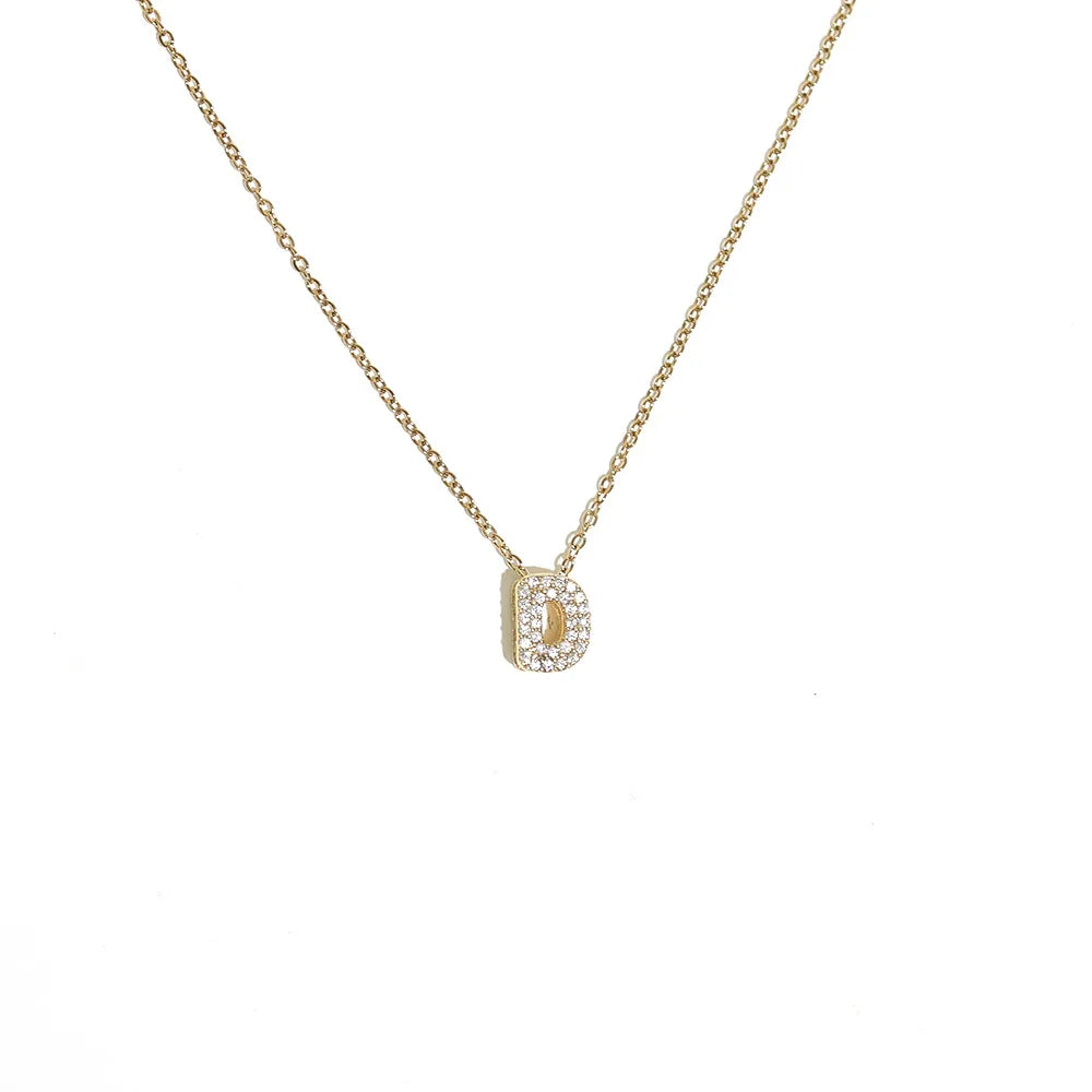 Dames chokerketting met minimalistische initiaalhanger d